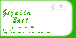 gizella matl business card